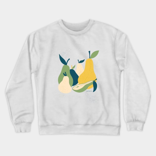 Pears, still-life Crewneck Sweatshirt by Valeria Frustaci 